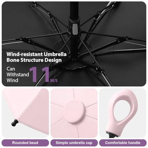 PALAY® 3Pcs Mini Sun Umbrella UPF 50 Plus Sun Protective Umbrella with Black Liner 6 Strong Ribs Design Fashion Outdoor Folding Travel Lightweight Umbrella with Rubberized Hanging Handle PALAY® 3Pcs Mini Sun Umbrella UPF 50 Plus Sun Protective Umbrella with Black Liner 6 Strong Ribs Design Fashion Outdoor Folding Travel Lightweight Umbrella with Rubberized Hanging Handle